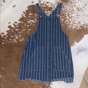 denim overall dress